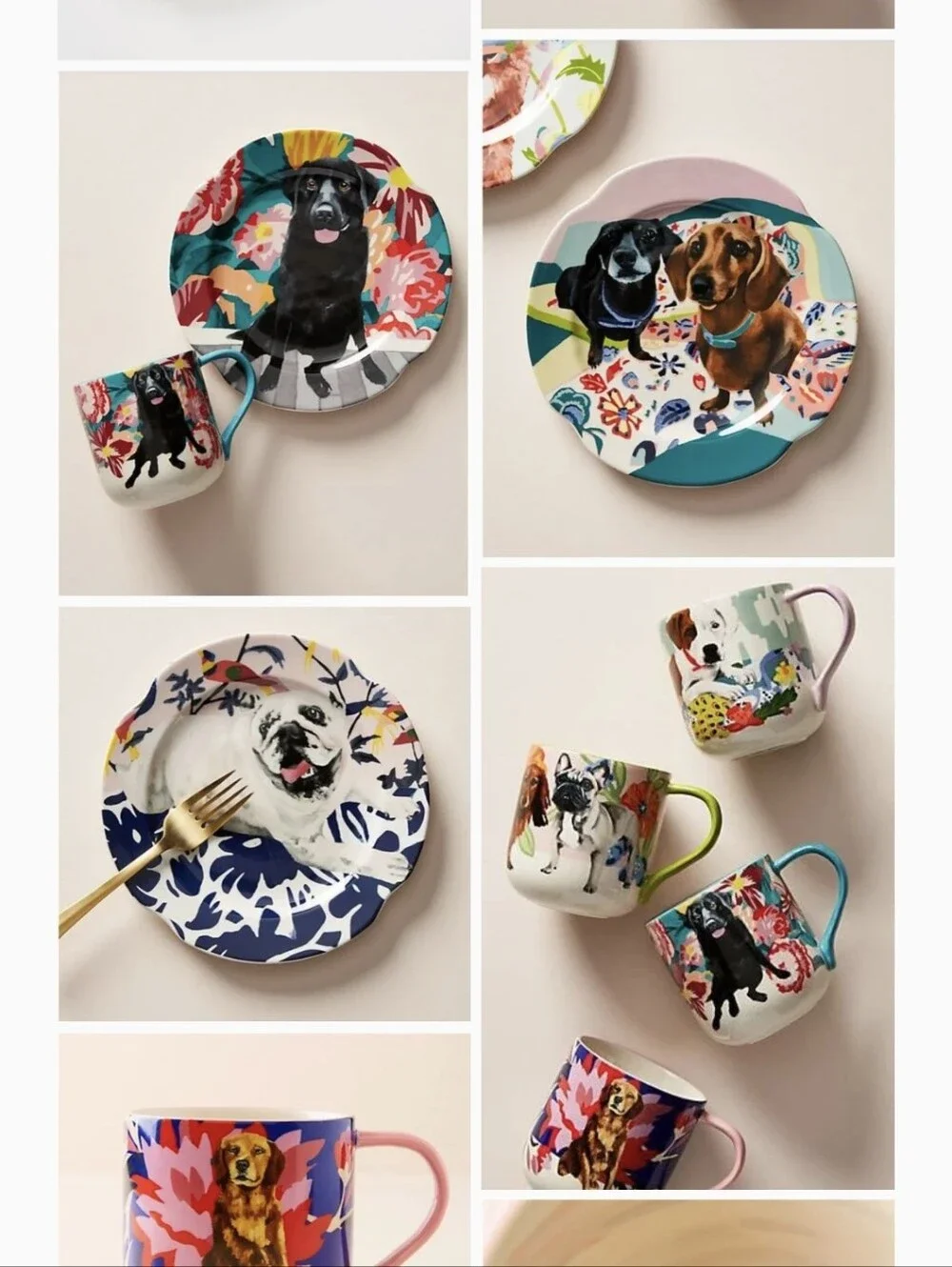 New! Anthropologie Plates Set